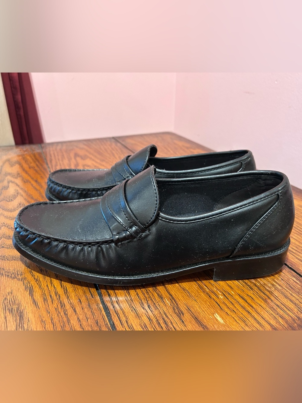 State Street Classic Black Men's Penny Loafers Size 11W